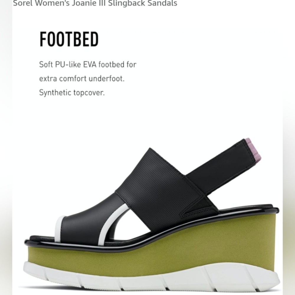 Sorel Women's Joanie III Slingback Wedge Sandals Size 9 MSRP $130 - Picture 3 of 13
